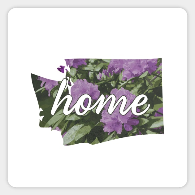 Washington State Rhododendron Home Sticker by Lavenderbuttons